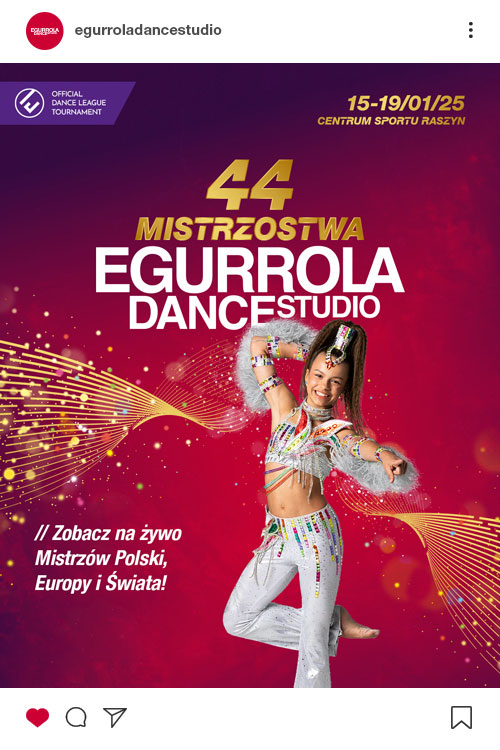 Insta post of 44 Mistrzostwa Egurrola Dance Studio