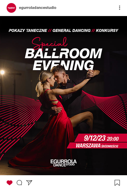 Insta post Special Ballroom Evening Egurrola Dance Studio