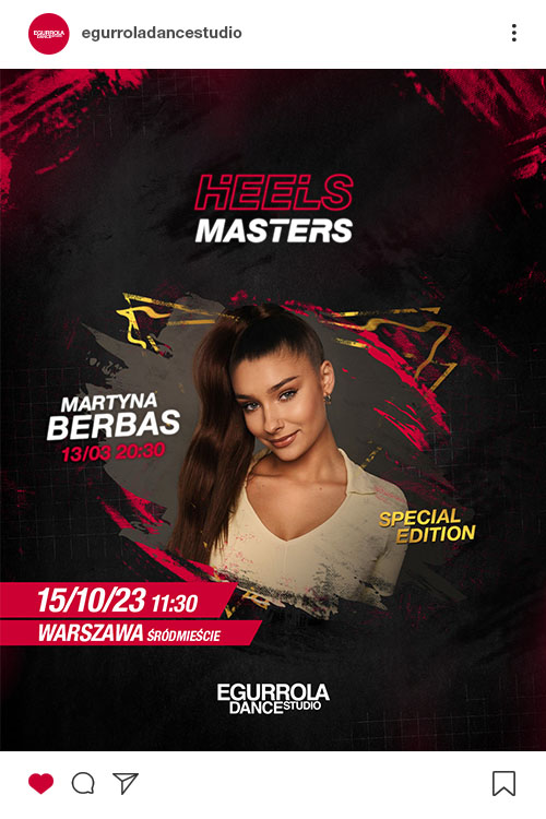 Insta post Heels Masters Egurrola Dance Studio
