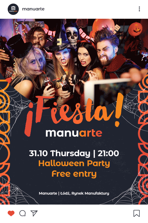 Insta post of Fiesta Halloween Manuarte
