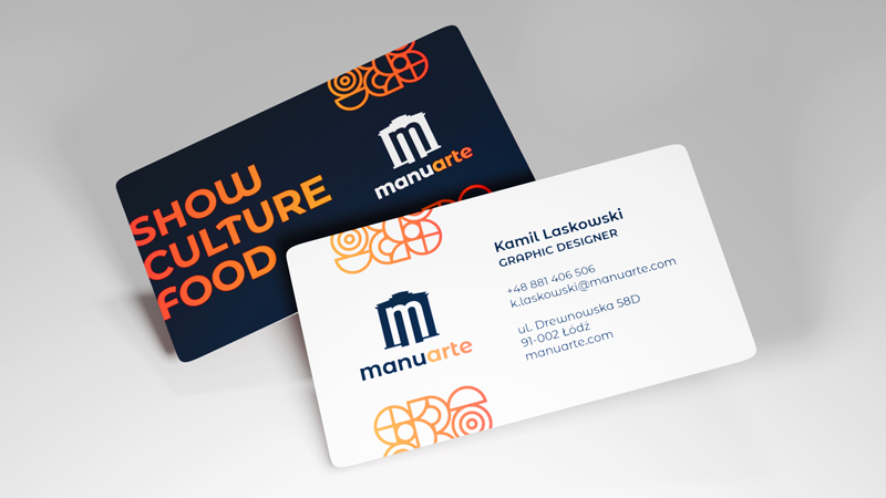 business cards design 3d render Manuarte